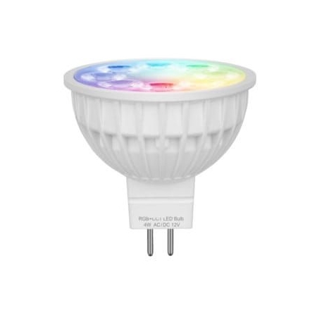Żarówka RGB + biały ciepły + biały zimny MR16 12V  4 Watt